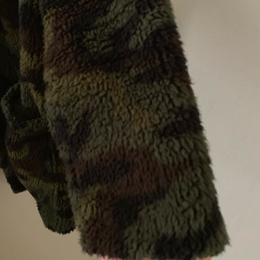 Camo thick long sweater cardigan - Picture 3 of 6